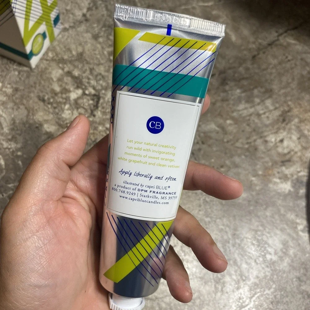 Capri Blue Canvas Fragranced Hand Cream Lotion‎ Neroli & Grapefruit 3.4oz